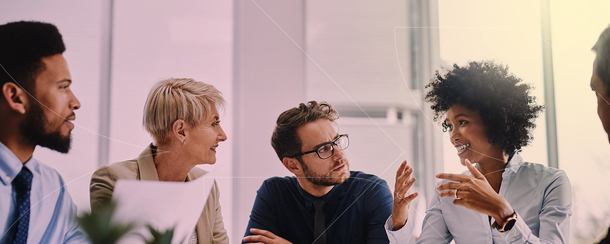 colleagues talking