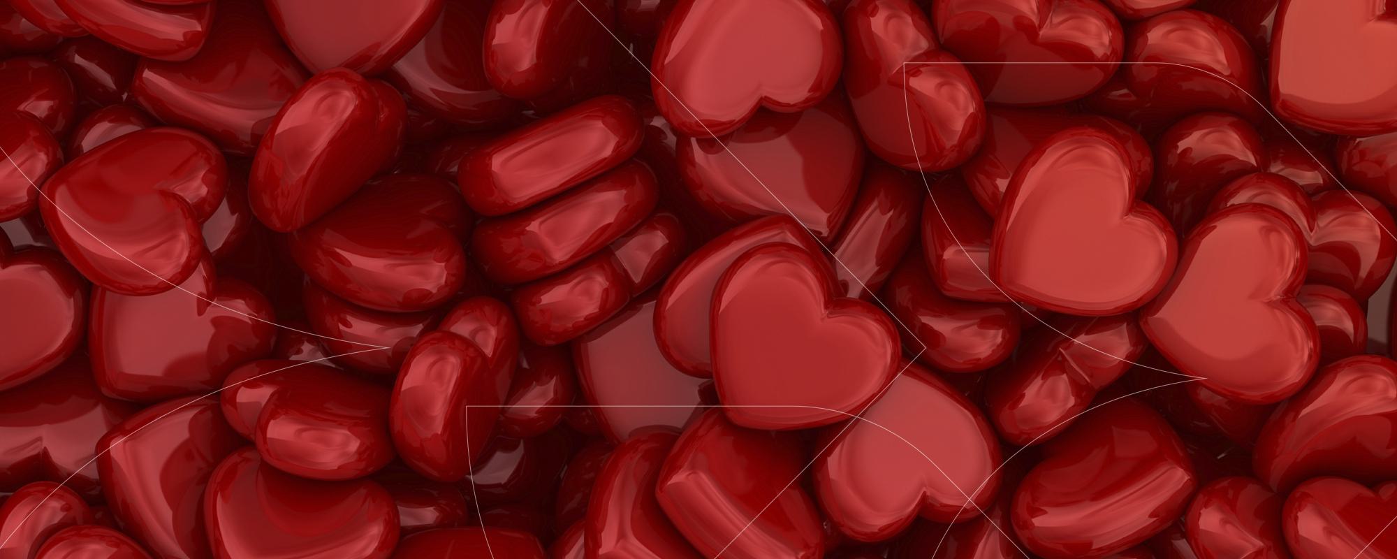 red hearts