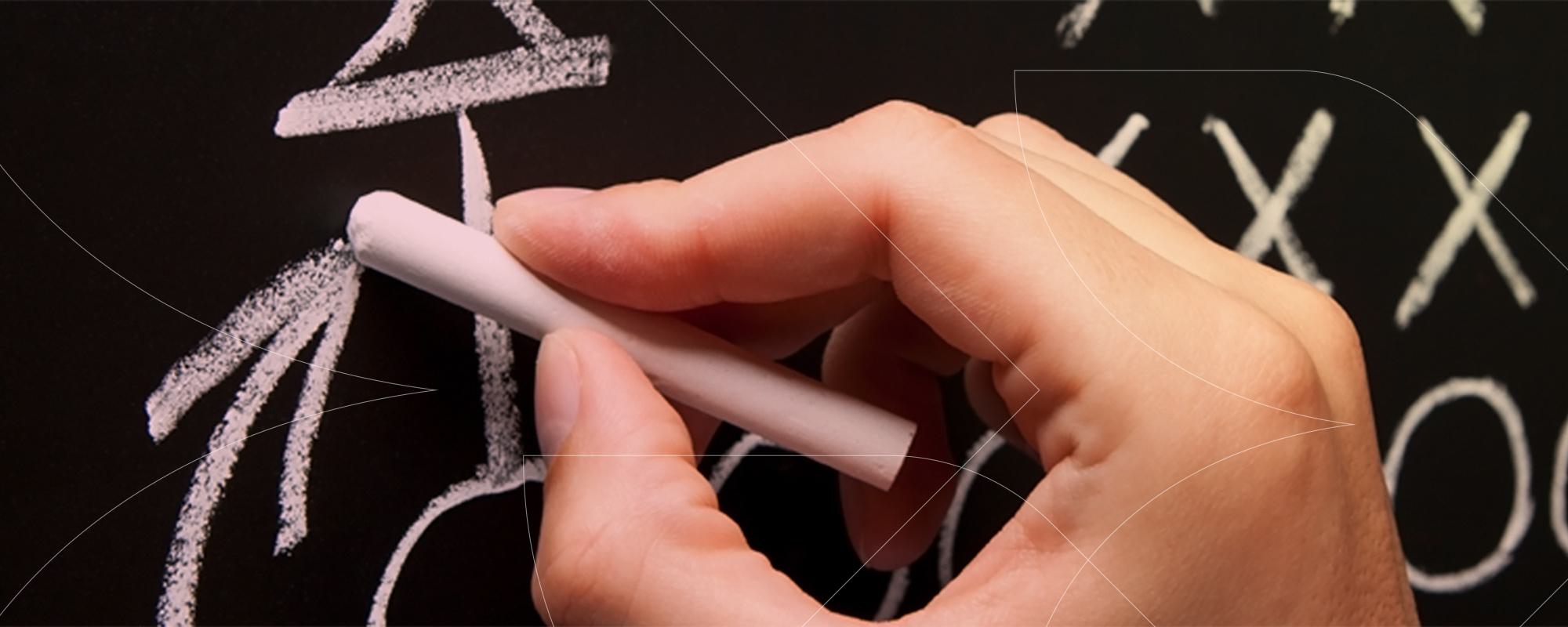 writing on chalk board