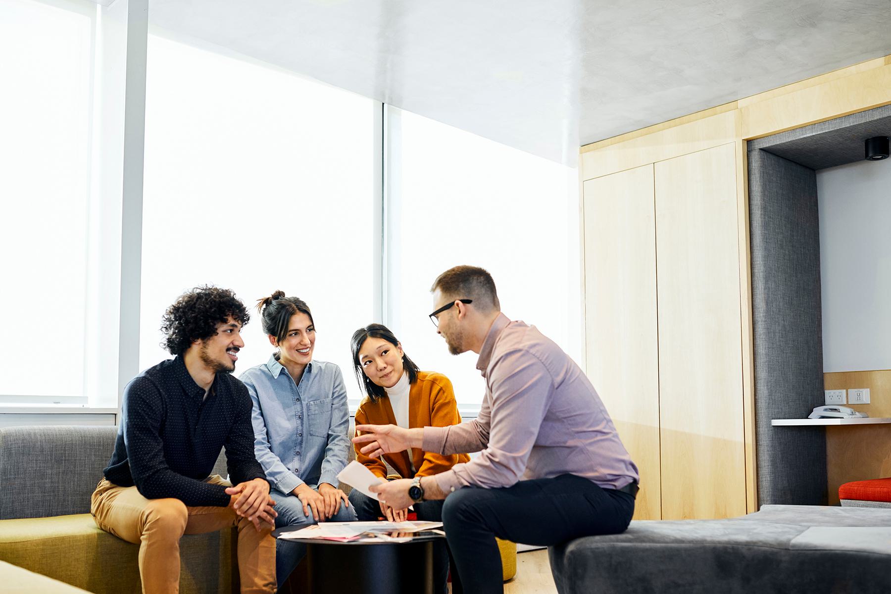 Colleagues Talking