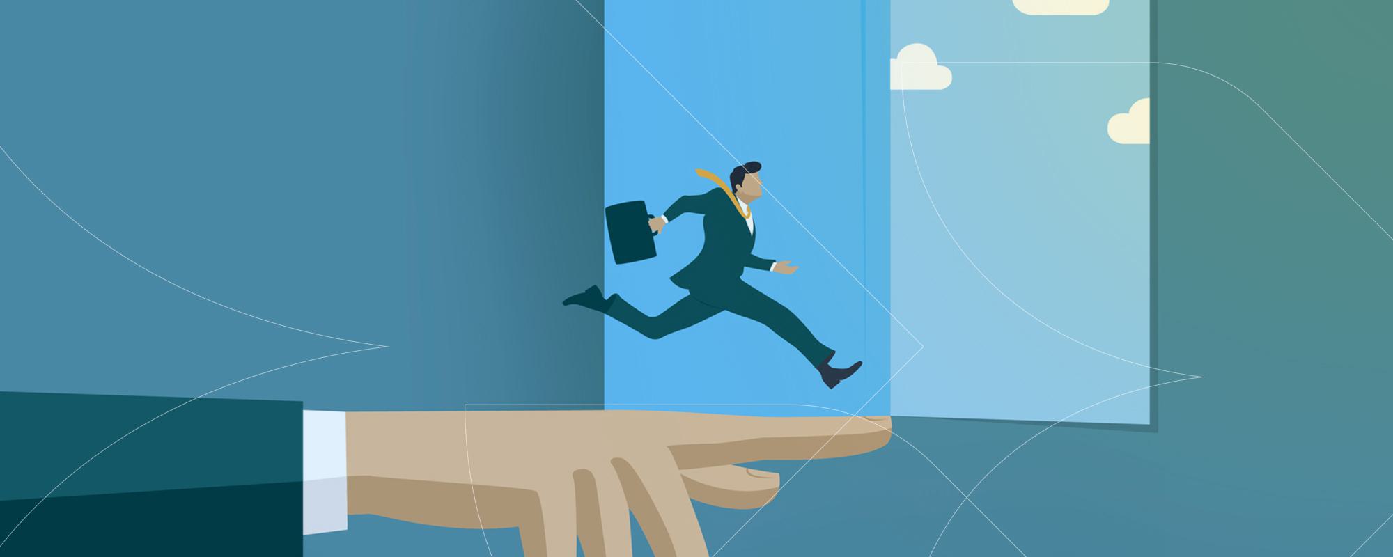 graphic of person running